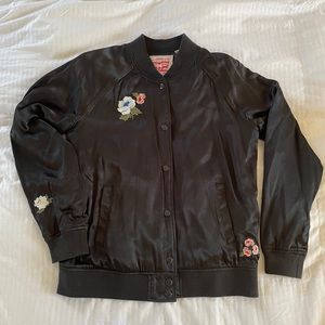 Levi’s Silky Embroidered Bomber Varsity Jacket size S